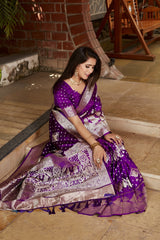 Pretty Kanjivaram Wine Color Saree