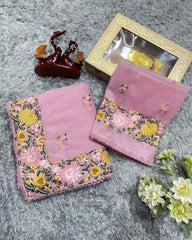 Gorgeous Banarasi Pink Color Saree