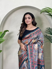 Glorious Dola Viscose Grey Color Saree