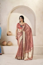 Designer Gold Zari With Soft Linen Cotton Silk Saree