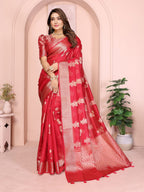Soft Organza Silk Banarasi Saree with Butta Weaving