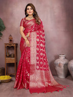Traditional Banarasi Organza Saree with Intricate Butti Design