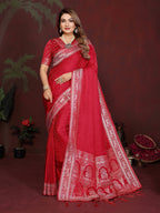Luxury Soft Satin Silk Hand Dyed Gala Pallu Saree