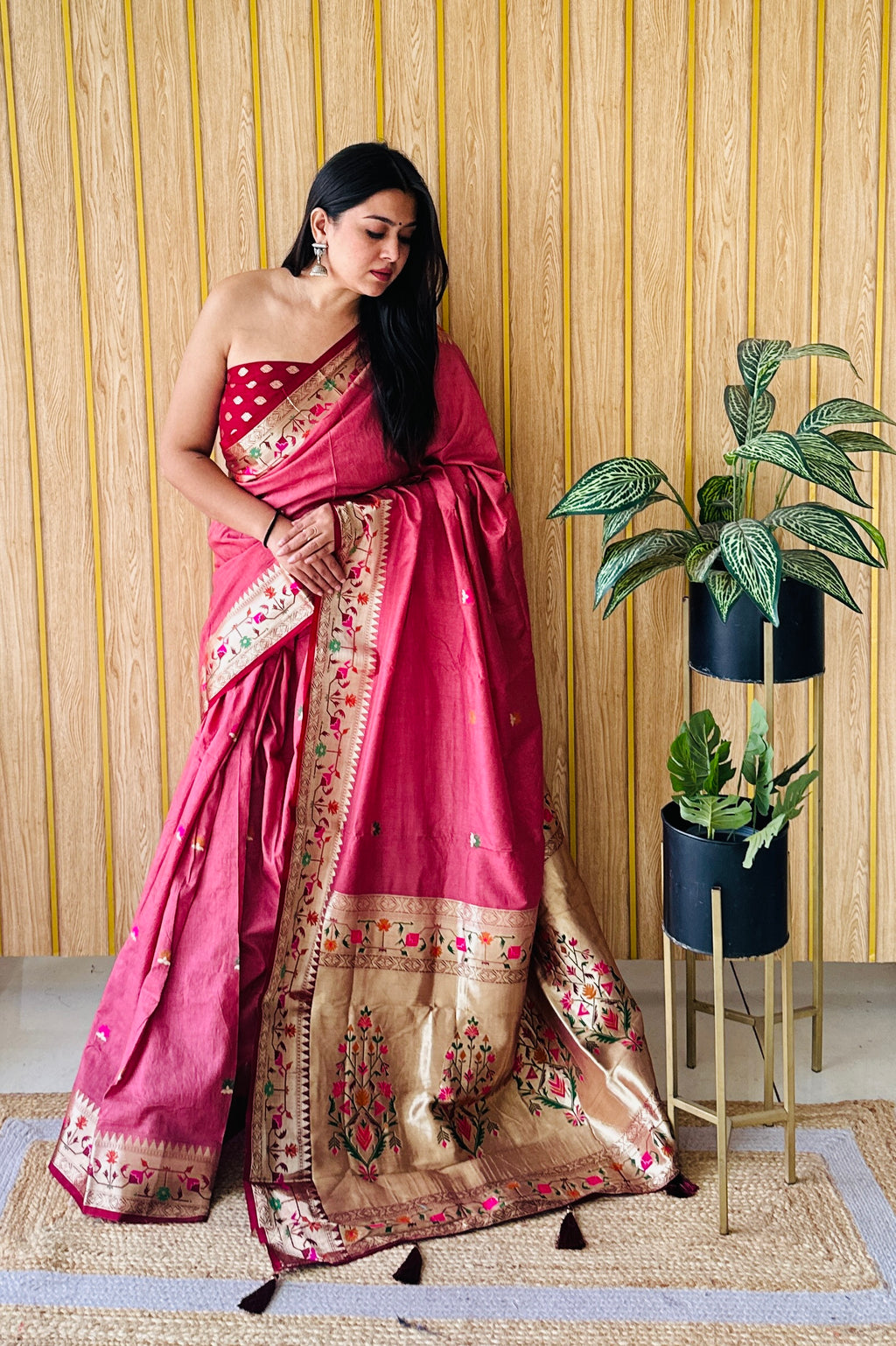 Paithani Soft Silk Saree with Butta Design
