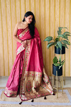 Paithani Soft Silk Saree with Butta Design