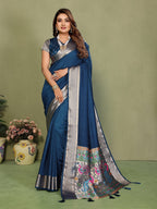 Paithani Silk Gala Pallu Tie-Dye Saree with Zari Border
