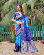 Dola Soft Silk Bandhej Paithani Saree