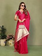 Lagadi Patta Soft Satin Silk Gala Pallu Saree