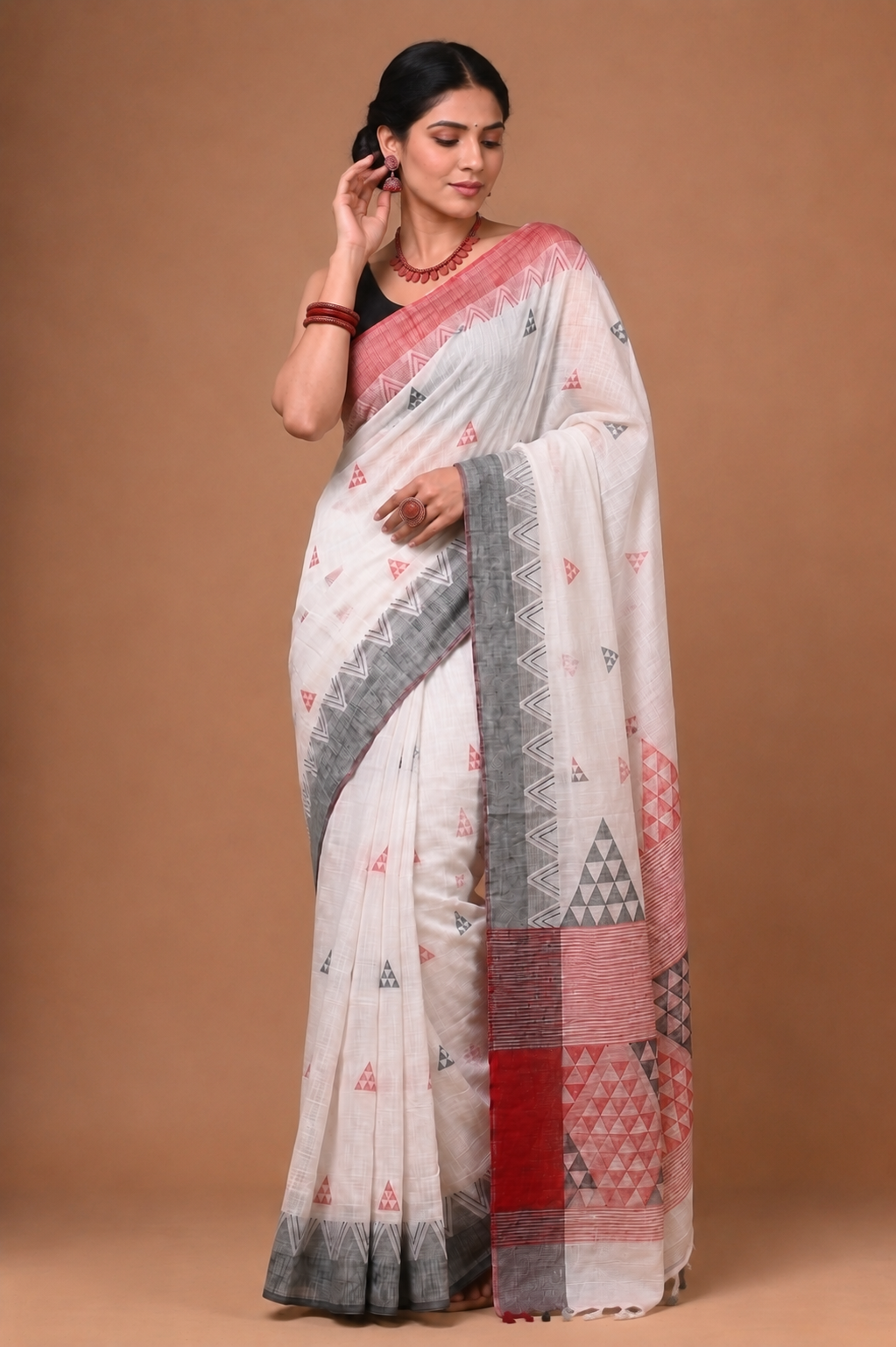 Bengali Cotton Resham Weaving Saree