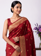 Premium Banarasi Weave Saree With Blouse Piece