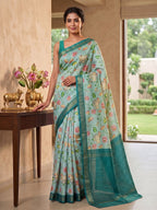 Soft Tussar Silk Digital Print Saree