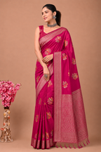 Perot Design Nylon Kadi Crepe Georgette Saree