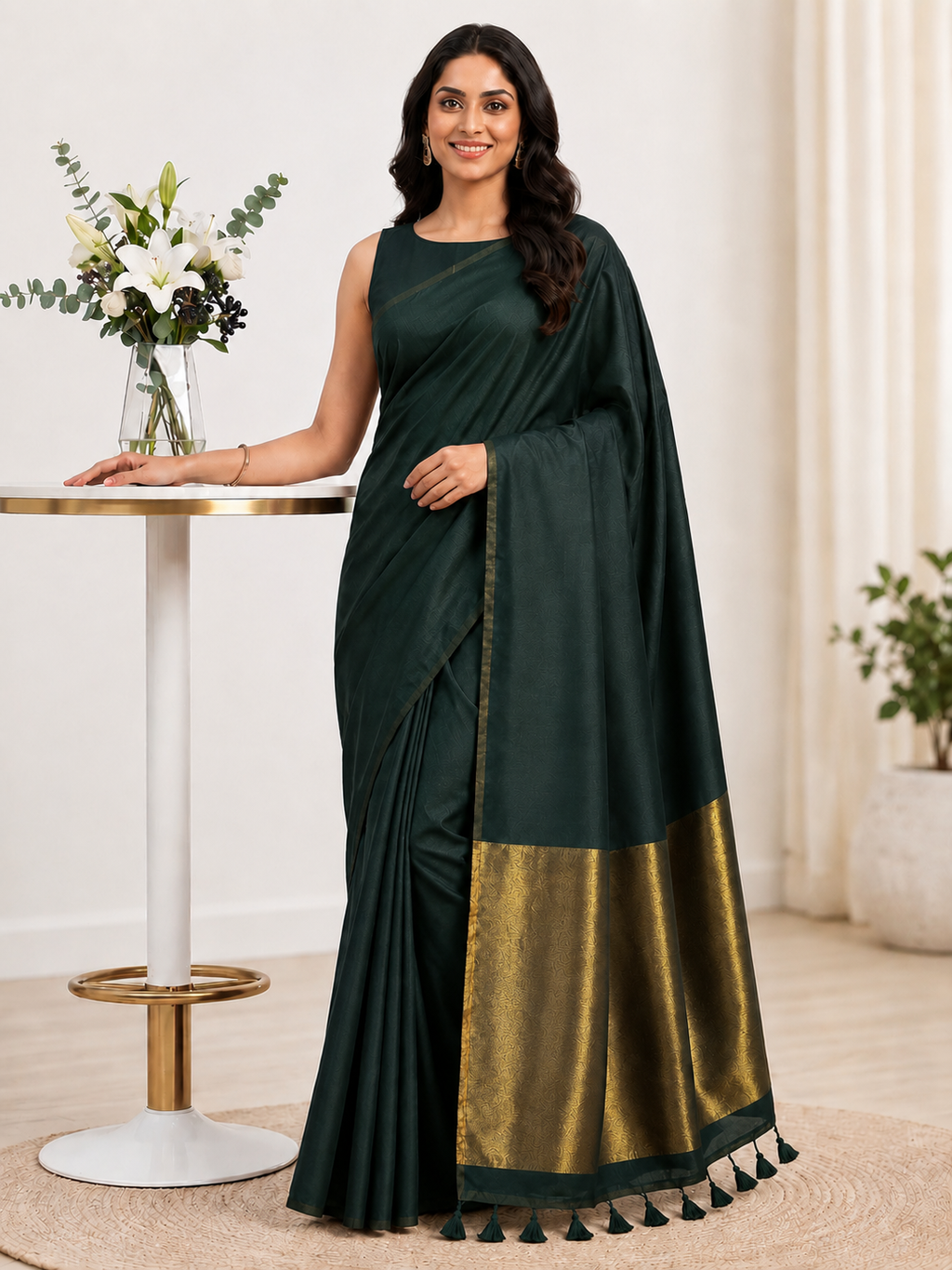 premium Jari Khadi Cotton Saree