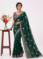 Luxe Fendy Satin Party Wear Saree