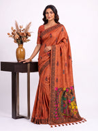 Premium Soft Cotton Saree with Colourful Kalamkari Pallu