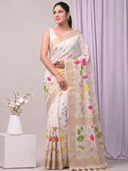 Hand Dyed Nylon Kadi Crepe Georgette Saree
