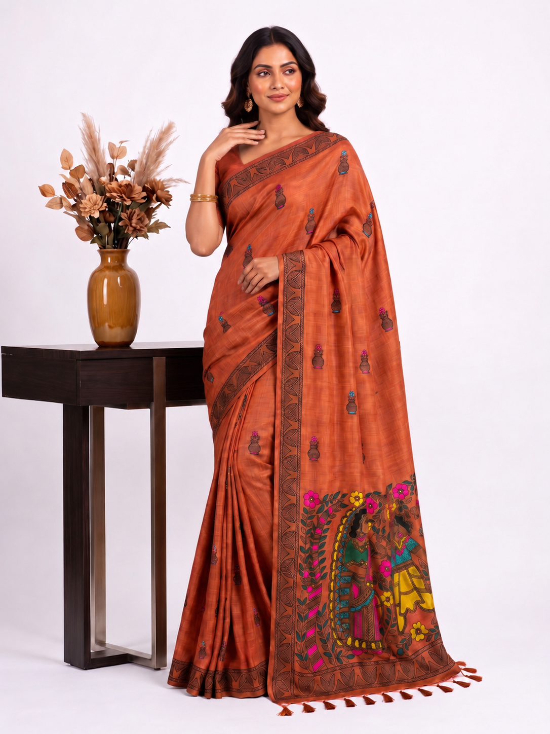 Premium Soft Cotton Saree with Colourful Kalamkari Pallu