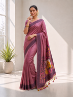 Premium Soft Jamdani Cotton Saree with 3D Peacock Weaving Pallu