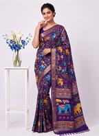 Elegant Digital Print Cotton Saree