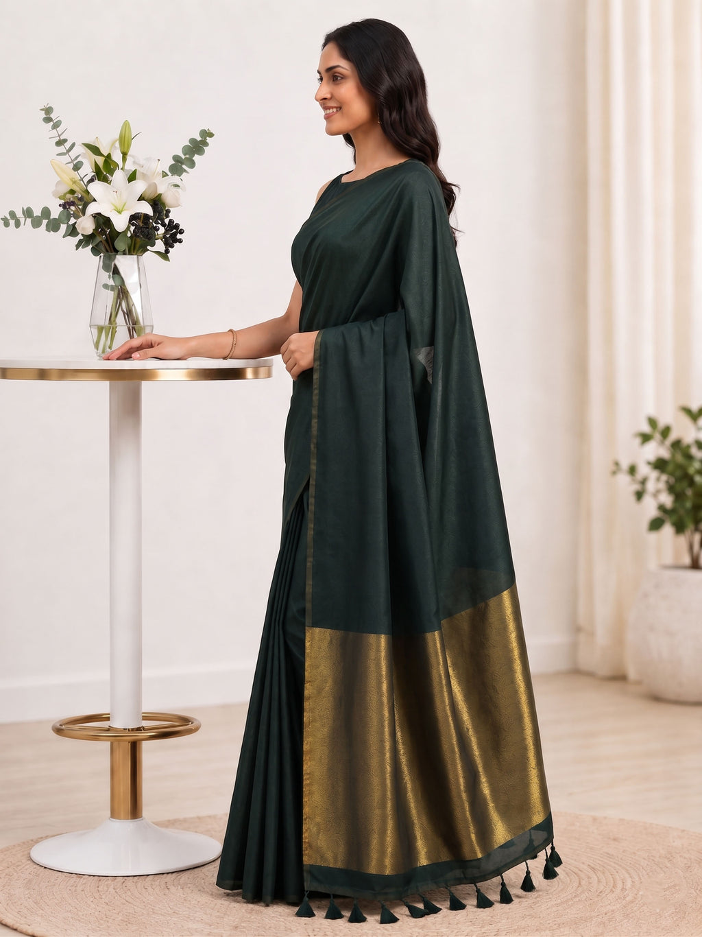 premium Jari Khadi Cotton Saree