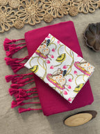 Elegant Khadi Cotton Saree with Magic Cotton Blouse