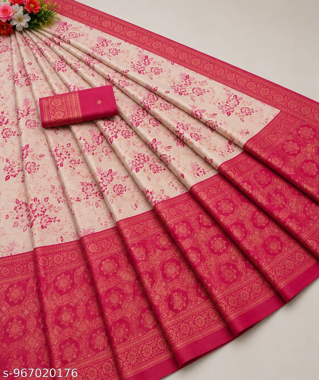 Classic Banarasi Silk Saree with Gold Zari Work