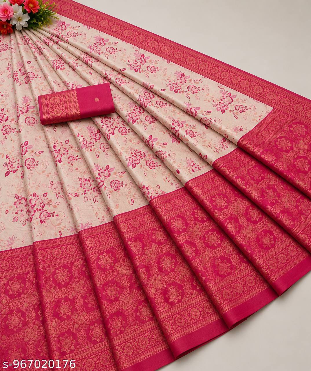 Classic Banarasi Silk Saree with Gold Zari Work