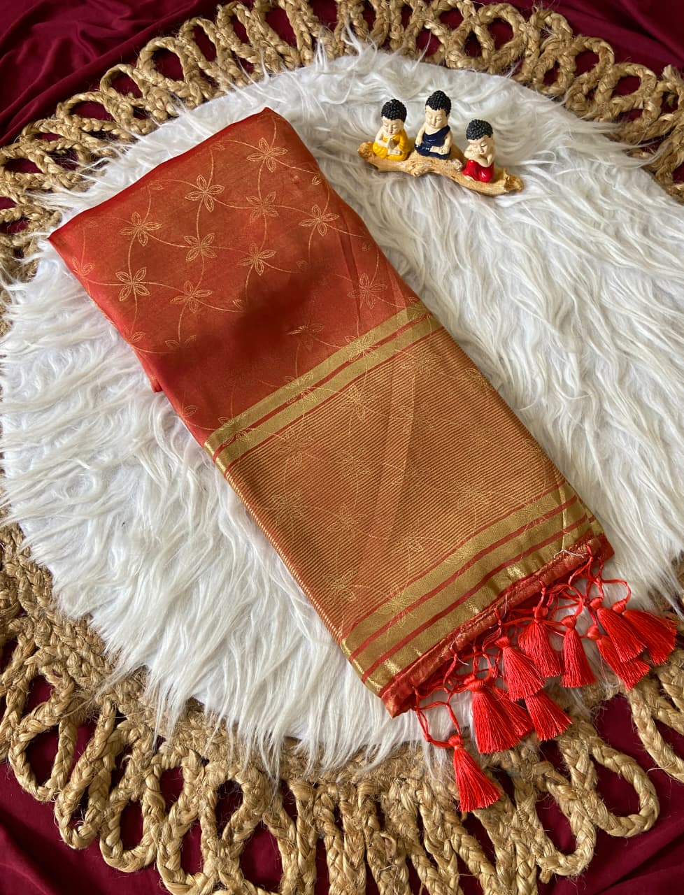 Traditional Weaving Satin Saree