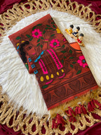 Premium Soft Cotton Saree with Colourful Kalamkari Pallu