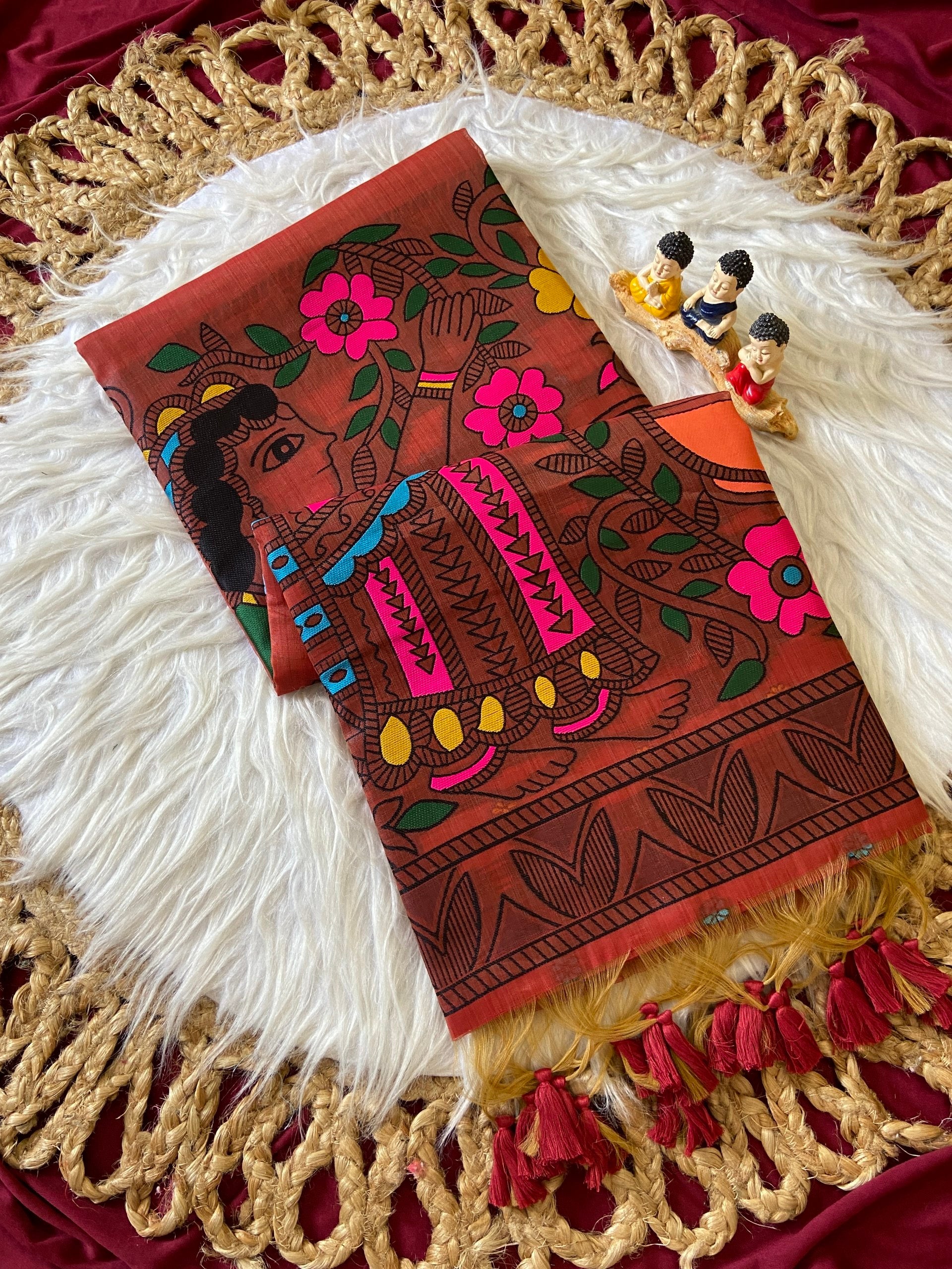 Premium Soft Cotton Saree with Colourful Kalamkari Pallu