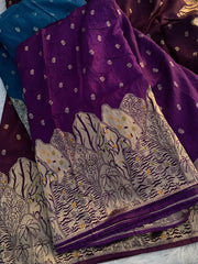 Festive Wear Dola Silk Wine Color Saree