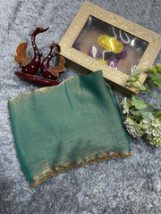 Green Color Lovely Frandy crush Saree