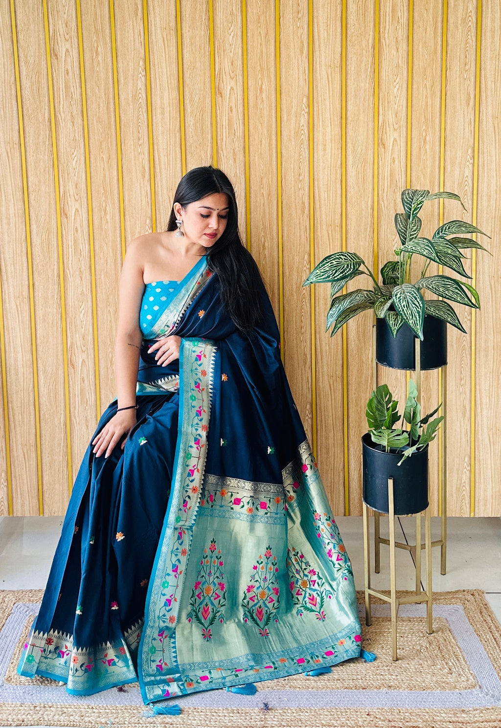 Paithani Soft Silk Saree with Butta Design