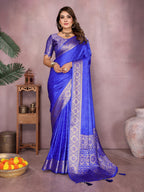 Gala Pallu Hand Dyed Satin Silk Saree
