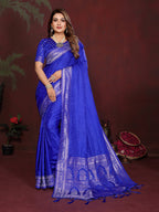 Luxury Soft Satin Silk Hand Dyed Gala Pallu Saree