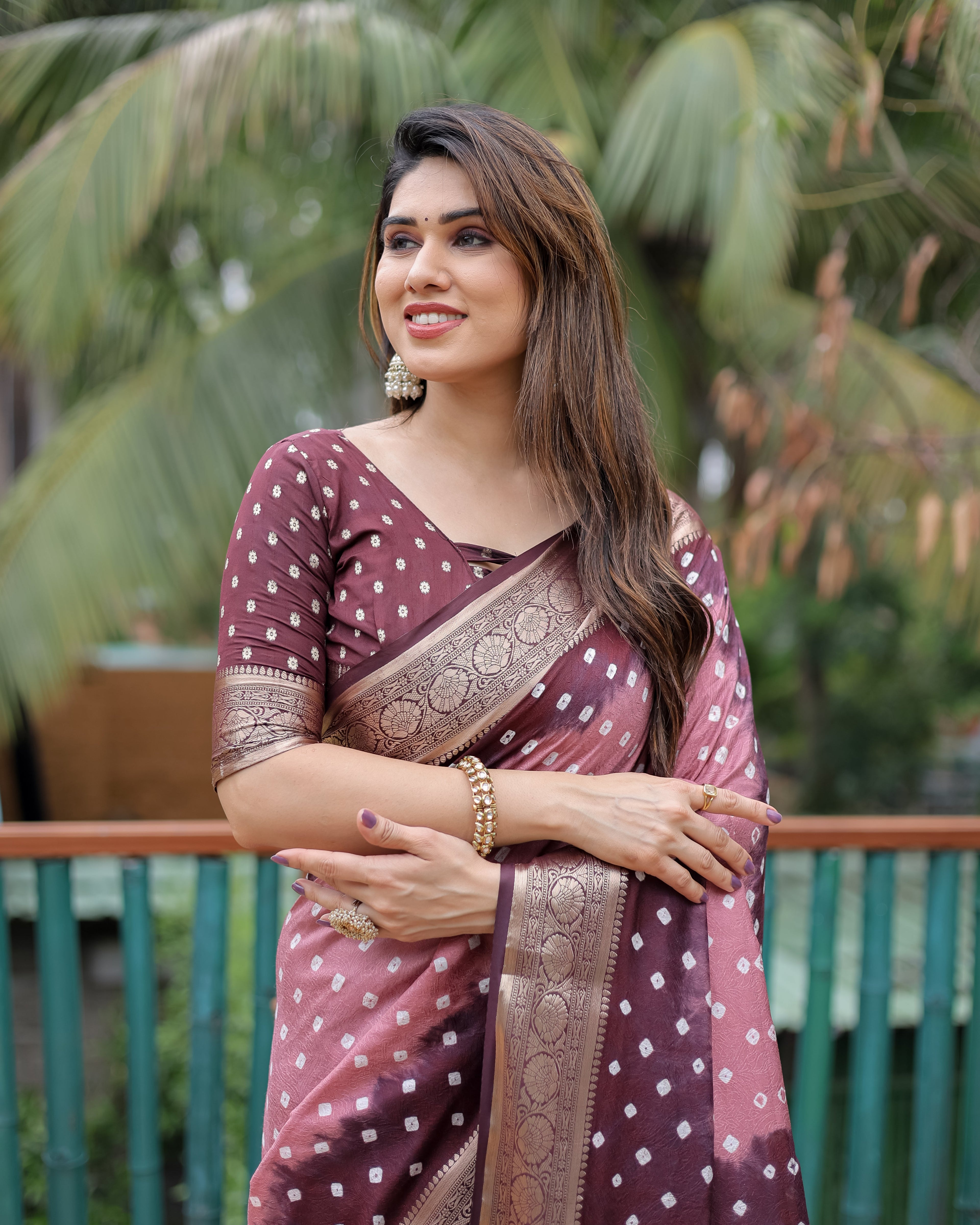 Dola Soft Silk Bandhej Paithani Saree