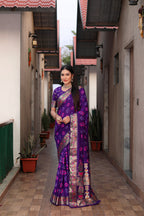 Pure Bandhej Silk Saree with Matka Border