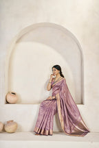 Designer Gold Zari With Soft Linen Cotton Silk Saree