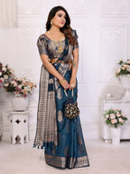 Soft Organza Silk Banarasi Saree with Butta Weaving
