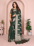 Soft Organza Silk Banarasi Saree with Butta Weaving