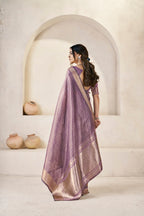 Designer Gold Zari With Soft Linen Cotton Silk Saree