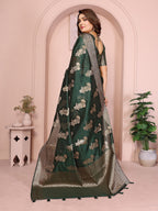 Soft Organza Silk Banarasi Saree with Butta Weaving