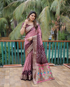Dola Soft Silk Bandhej Paithani Saree