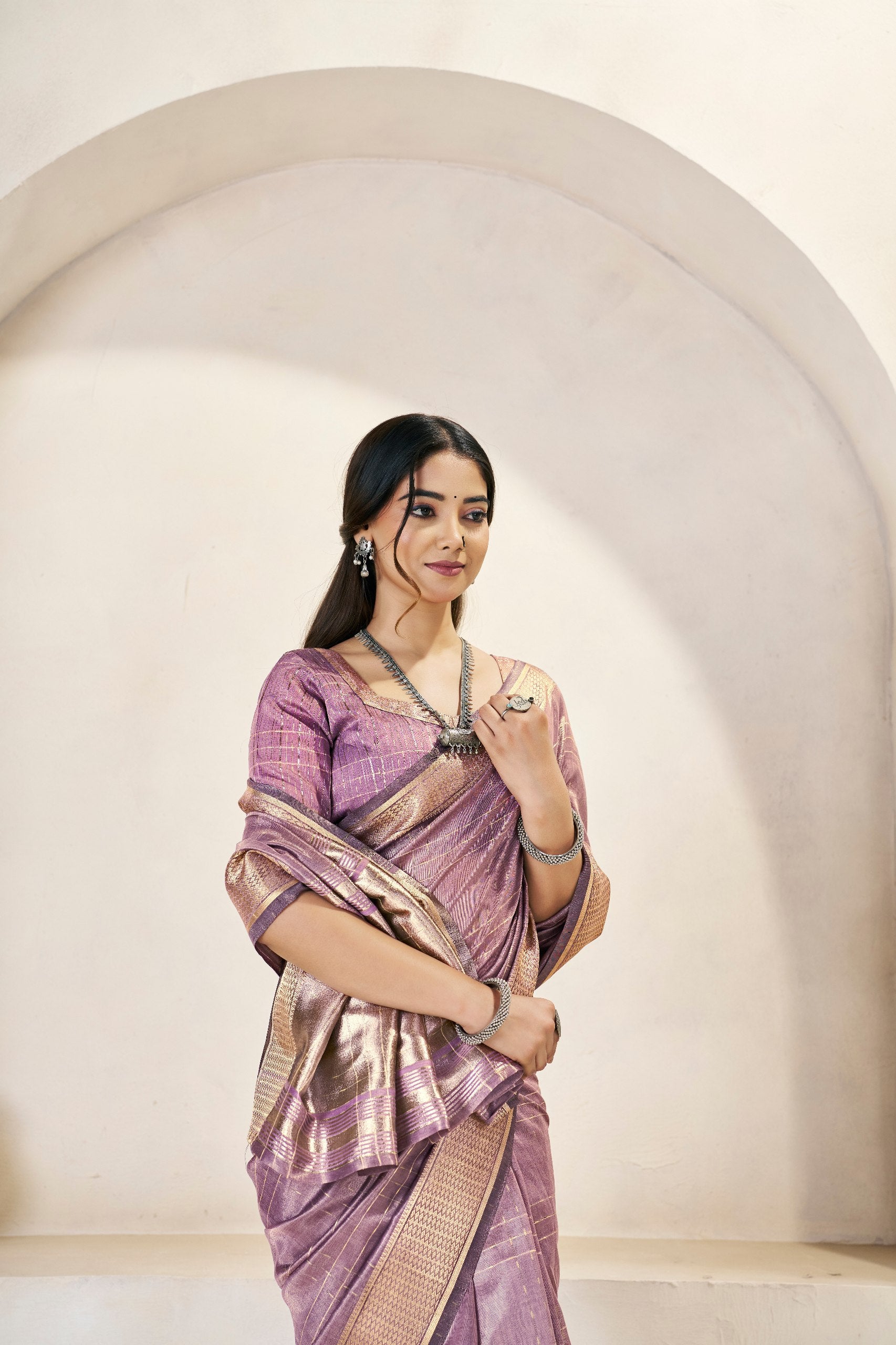 Designer Gold Zari With Soft Linen Cotton Silk Saree