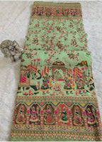 Pure Soft Pashmina Silk Saree with Kashmiri Woven Pallu