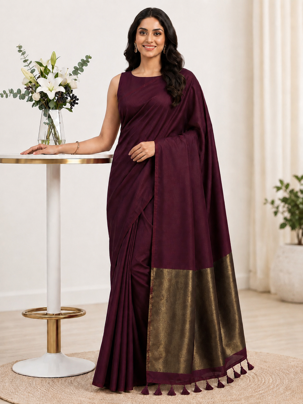 premium Jari Khadi Cotton Saree
