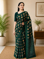 Soft Cotton Saree with Traditional Printed Motifs