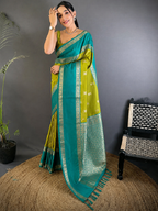 Soft Silk Kanjivaram Saree with Copper Zari Weaving