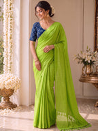 Handloom Khadi Cotton Saree with Magic Blouse