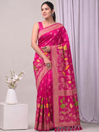Hand Dyed Nylon Kadi Crepe Georgette Saree